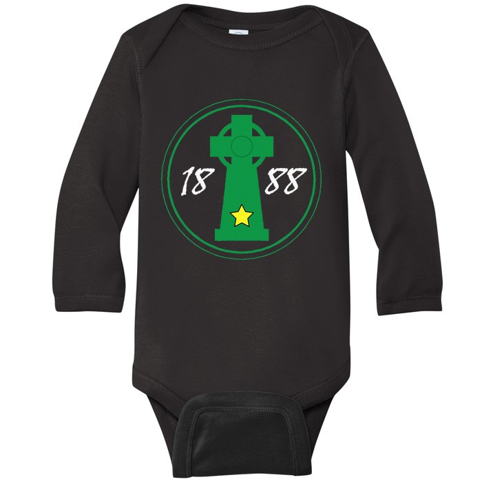 Celtic Cross Irish 1888 Coybig Baby Long Sleeve Bodysuit