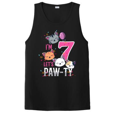 Cute Cats IM 7 Years Old Girl Birthday Party PosiCharge Competitor Tank