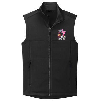 Cute Cats IM 7 Years Old Girl Birthday Party Collective Smooth Fleece Vest