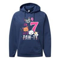 Cute Cats IM 7 Years Old Girl Birthday Party Performance Fleece Hoodie