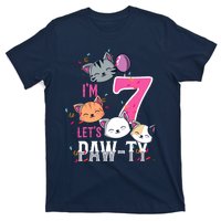 Cute Cats IM 7 Years Old Girl Birthday Party T-Shirt