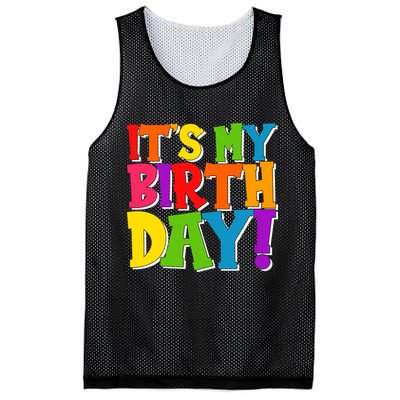 Cute Colorful It's My Birthday Mesh Reversible Basketball Jersey Tank