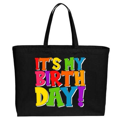 Cute Colorful It's My Birthday Cotton Canvas Jumbo Tote