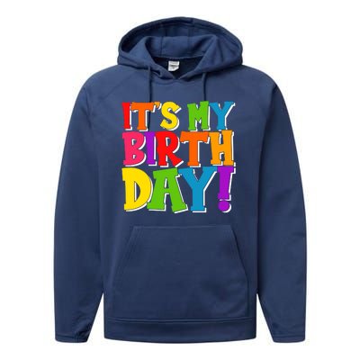 Cute Colorful It's My Birthday Performance Fleece Hoodie