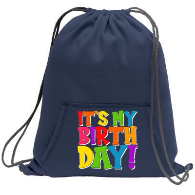 Cute Colorful It's My Birthday Sweatshirt Cinch Pack Bag