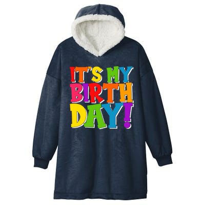 Cute Colorful It's My Birthday Hooded Wearable Blanket