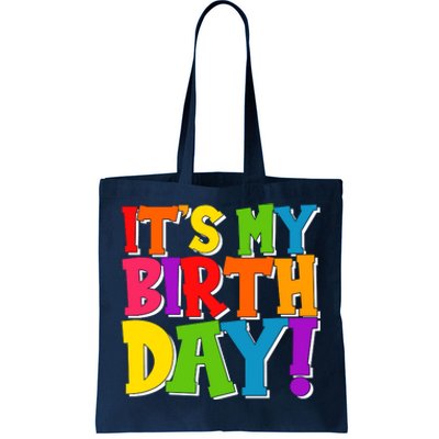 Cute Colorful It's My Birthday Tote Bag