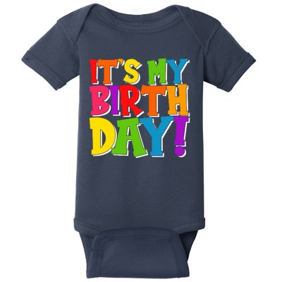 Cute Colorful It's My Birthday Baby Bodysuit