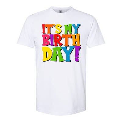 Cute Colorful It's My Birthday Softstyle® CVC T-Shirt