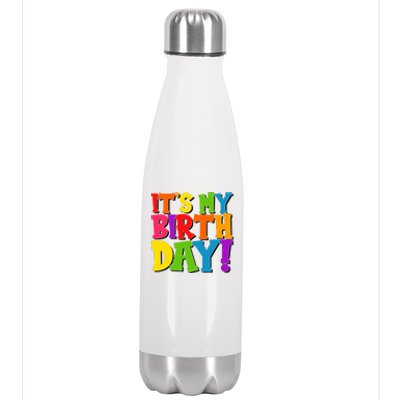 Cute Colorful It's My Birthday Stainless Steel Insulated Water Bottle