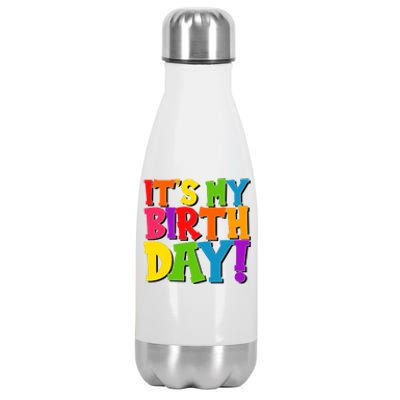 Cute Colorful It's My Birthday Stainless Steel Insulated Water Bottle