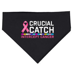 Crucial Catch Intercept Cancer Breast Breast Cancer Awareness USA-Made Doggie Bandana