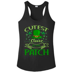 Cutest Clover In The Patch Funny St Patricks Day Funny Gift Ladies PosiCharge Competitor Racerback Tank