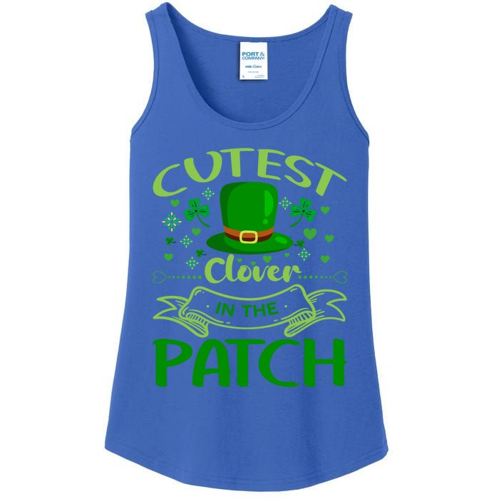 Cutest Clover In The Patch Funny St Patricks Day Funny Gift Ladies Essential Tank