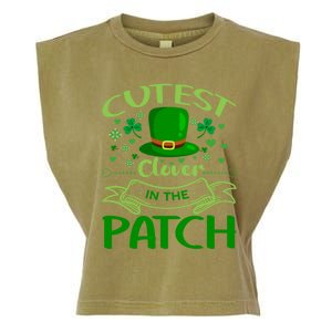 Cutest Clover In The Patch Funny St Patricks Day Funny Gift Garment-Dyed Women's Muscle Tee