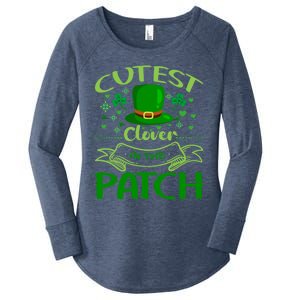 Cutest Clover In The Patch Funny St Patricks Day Funny Gift Women's Perfect Tri Tunic Long Sleeve Shirt