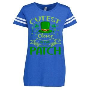 Cutest Clover In The Patch Funny St Patricks Day Funny Gift Enza Ladies Jersey Football T-Shirt