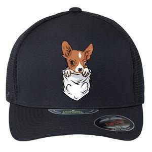 Cute Chihuahua In Your Pocket Christmas Cute Gift Flexfit Unipanel Trucker Cap