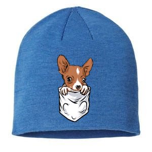 Cute Chihuahua In Your Pocket Christmas Cute Gift Sustainable Beanie