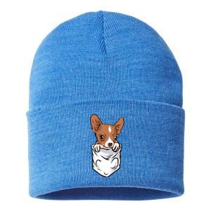 Cute Chihuahua In Your Pocket Christmas Cute Gift Sustainable Knit Beanie