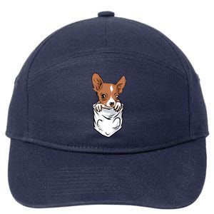 Cute Chihuahua In Your Pocket Christmas Cute Gift 7-Panel Snapback Hat