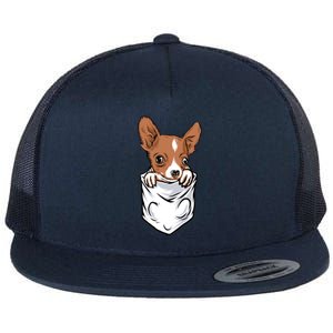 Cute Chihuahua In Your Pocket Christmas Cute Gift Flat Bill Trucker Hat