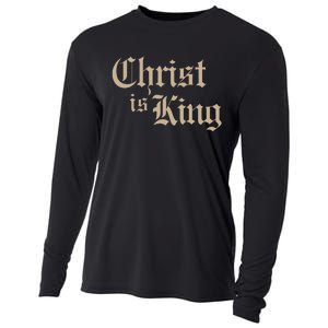 Christian Christ Is King Jesus Christ Catholic Religious Cooling Performance Long Sleeve Crew