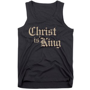 Christian Christ Is King Jesus Christ Catholic Religious Tank Top