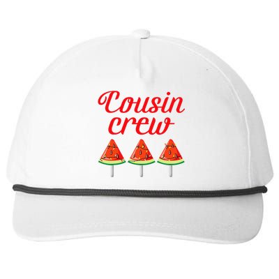 Cousin Crew Ice Cream Pops Watermelon Christmas In July Crew Snapback Five-Panel Rope Hat