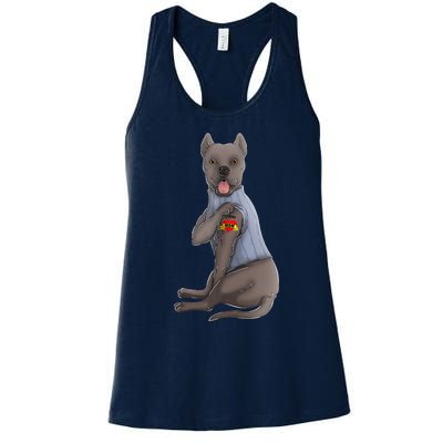 Cane Corso I Love Mom Tattoo Dog Funny Mother's Day Women's Racerback Tank