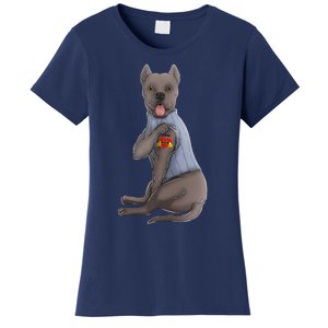 Cane Corso I Love Mom Tattoo Dog Funny Mother's Day Women's T-Shirt