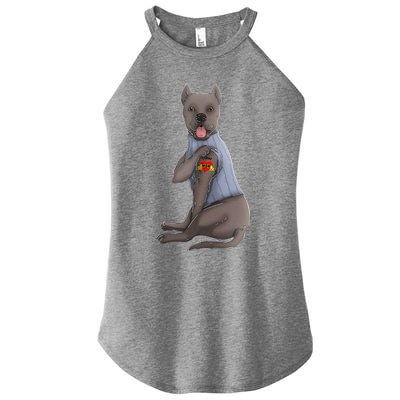 Cane Corso I Love Mom Tattoo Dog Funny Mother's Day Women's Perfect Tri Rocker Tank