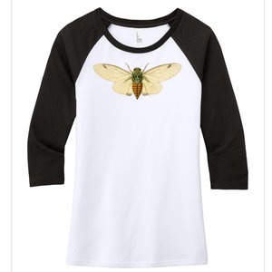 Cicada Women's Tri-Blend 3/4-Sleeve Raglan Shirt