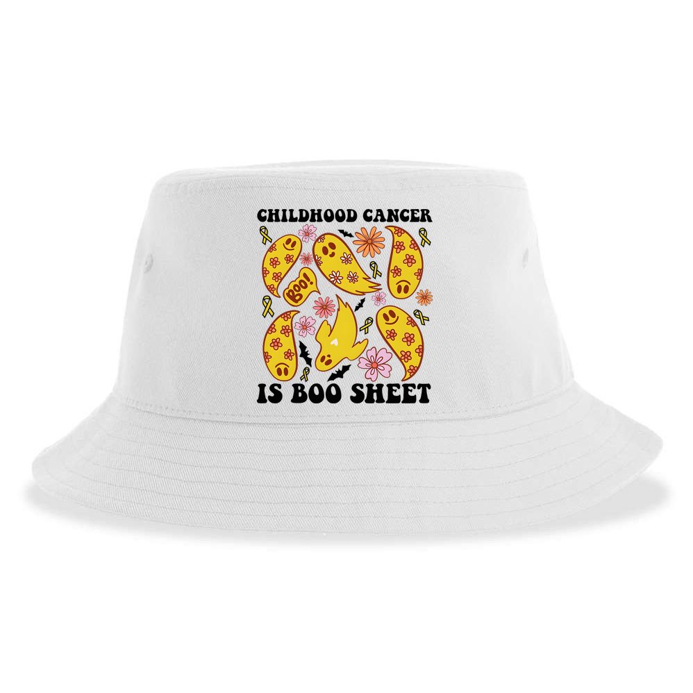 Childhood Cancer Is Boo Sheet Cancer Awareness Month Halloween Sustainable Bucket Hat