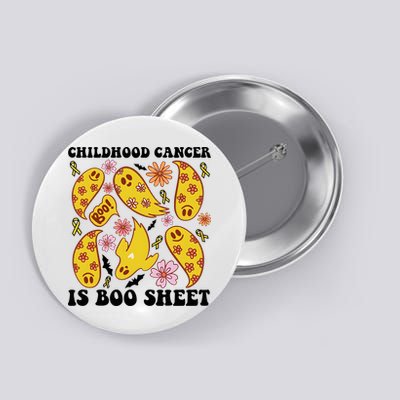 Childhood Cancer Is Boo Sheet Cancer Awareness Month Halloween Button