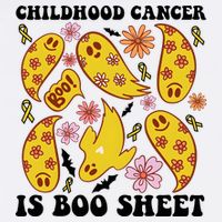 Childhood Cancer Is Boo Sheet Cancer Awareness Month Halloween Bucket Hat
