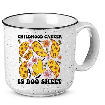 Childhood Cancer Is Boo Sheet Cancer Awareness Month Halloween 15oz Campfire Ceramic Mug