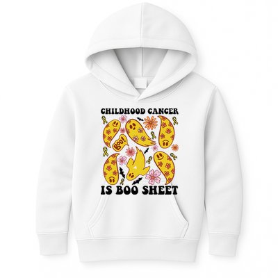 Childhood Cancer Is Boo Sheet Cancer Awareness Month Halloween Kids Hoodie