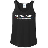 Crucial Catch Intercept Cancer Breast Breast Cancer Awareness Ladies Essential Tank