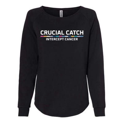 Crucial Catch Intercept Cancer Breast Breast Cancer Awareness Womens California Wash Sweatshirt