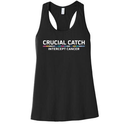 Crucial Catch Intercept Cancer Breast Breast Cancer Awareness Women's Racerback Tank