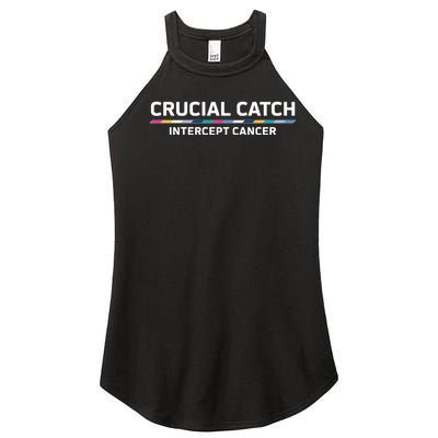 Crucial Catch Intercept Cancer Breast Breast Cancer Awareness Women's Perfect Tri Rocker Tank