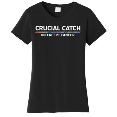 Crucial Catch Intercept Cancer Breast Breast Cancer Awareness Women's T-Shirt