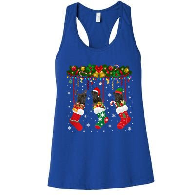 Cane Corso In Sock Xmas Reindeer Santa Elf Dog Gift Women's Racerback Tank