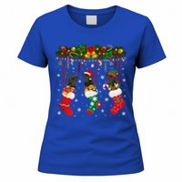 Cane Corso In Sock Xmas Reindeer Santa Elf Dog Gift Women's T-Shirt