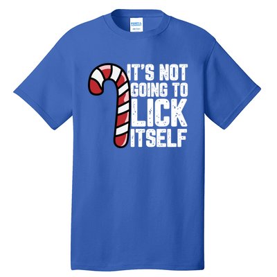 Candy Cane Inappropriate Adult Humor Funny Christmas Funny Gift Tall T-Shirt