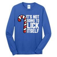 Candy Cane Inappropriate Adult Humor Funny Christmas Funny Gift Tall Long Sleeve T-Shirt