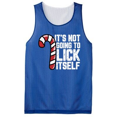 Candy Cane Inappropriate Adult Humor Funny Christmas Funny Gift Mesh Reversible Basketball Jersey Tank