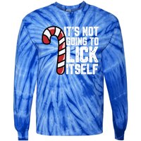 Candy Cane Inappropriate Adult Humor Funny Christmas Funny Gift Tie-Dye Long Sleeve Shirt