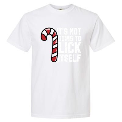 Candy Cane Inappropriate Adult Humor Funny Christmas Funny Gift Garment-Dyed Heavyweight T-Shirt